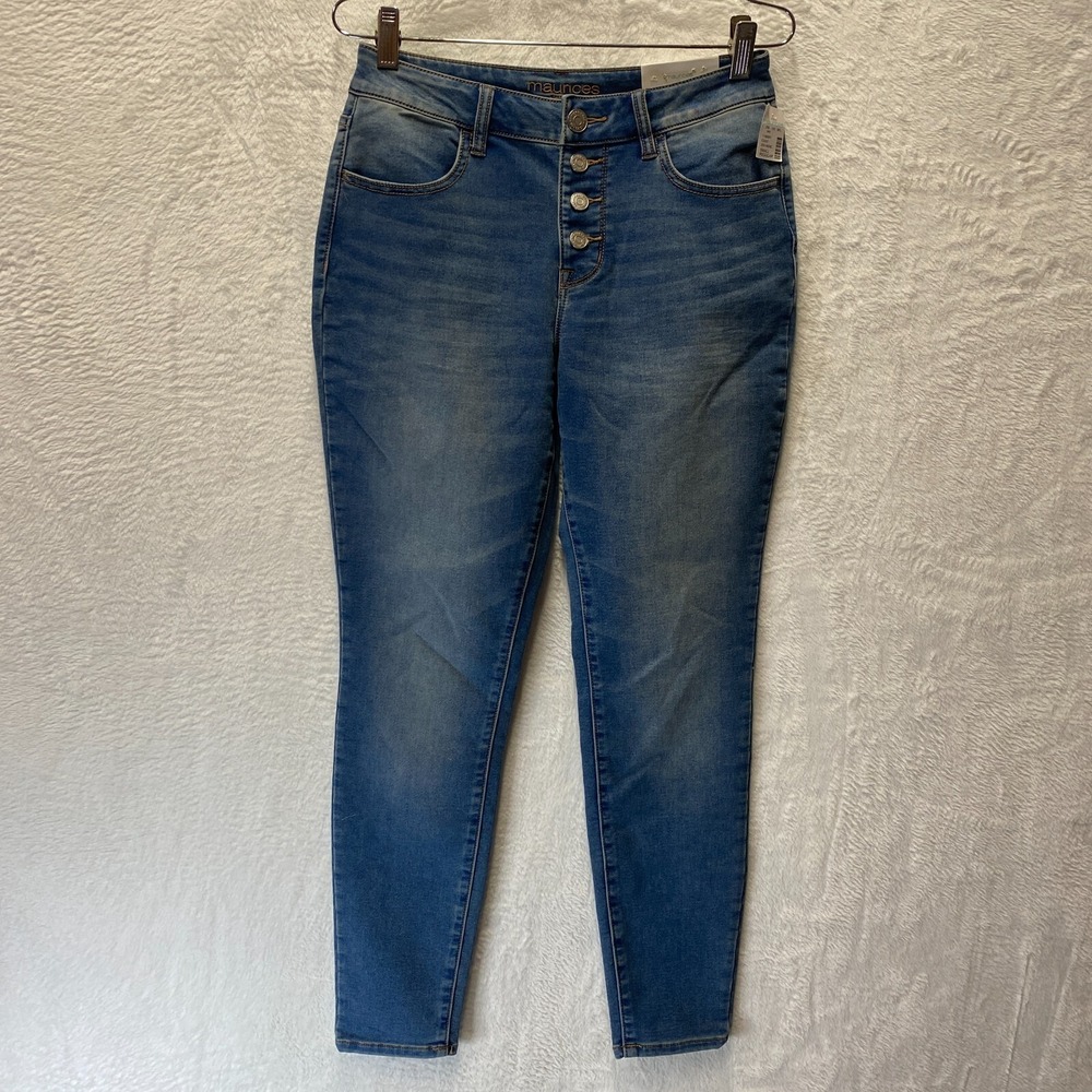 Maurices Super Soft High-Rise Jegging Jeans Women's Small Blue Cotton Button-Fly